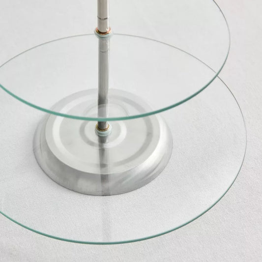 Coral 2-Tier Glass Cake Stand