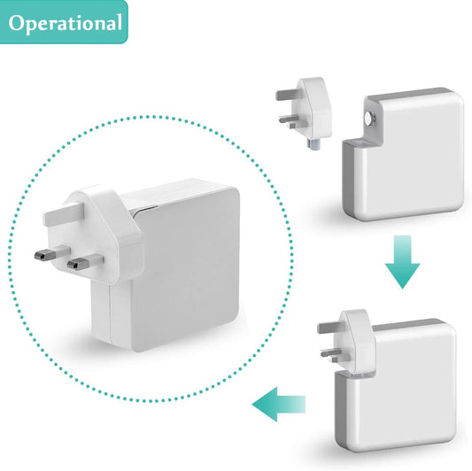 Pre-Owned Duckhead Power Adapter Replacement for Apple Devices – Premium Quality UK 3-Pin AC Adapter Plug