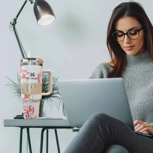 White Barbie Stanlay Tumbler | H2.0 Tumbler 1.18L Limited Edition Double Wall Vacuum Insulated