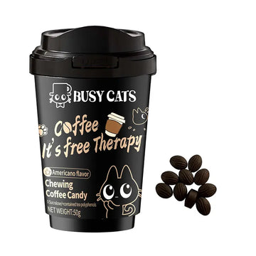 Busy Cats Coffee Therapy Chewing Coffee Candy – Americano Flavor