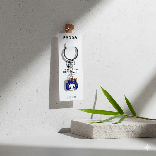 Panda Keychain with Peking Opera Headdress – Chengdu Souvenir & Bag Charm