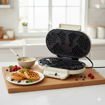 Dinosaur Waffle Maker – Fun 3-Slice Dino-Shaped Waffles