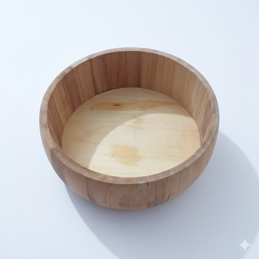 Woodard &  Charles Individual Wooden Salad Serving Bowl