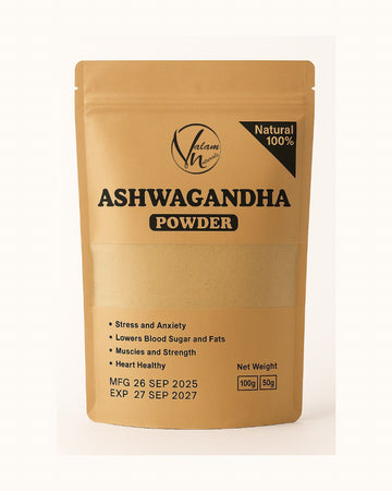 Ashwagandha Powder Pure And Natural | Herbal Supplement For Stress Relief, Energy, Immunity Boost, And Overall Wellness (50g)