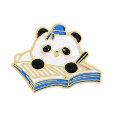 Cute Panda Enamel Pin – Cartoon Panda Lapel Badge