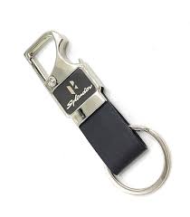 Leather Keychain with Metal Clasp &  Ring – Classic Key Holder